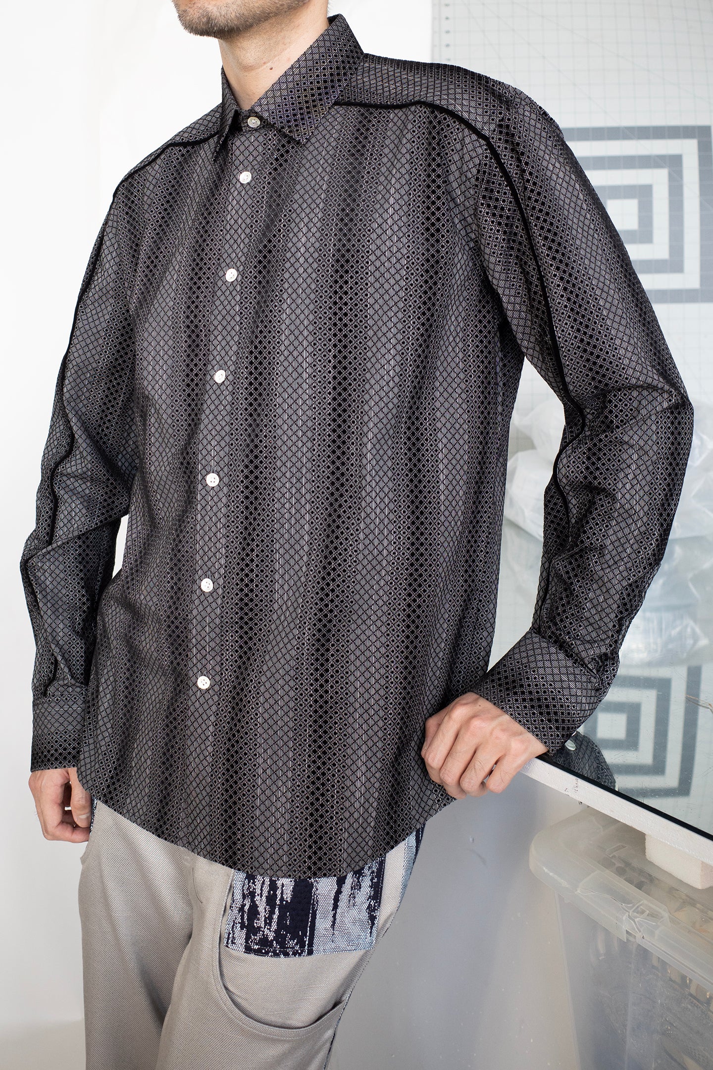 Long Sleeve Button Up, Black